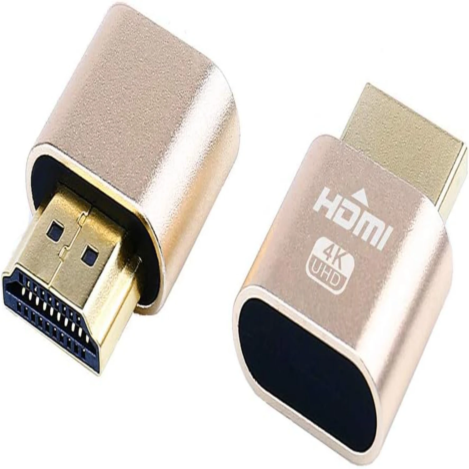 Premium Quality Dual Pack of 2 High-Quality Display Emulator Dummy Plug for Windows, OSX, Linux - Fit-Headless Design Ideal fo