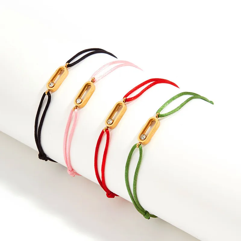 Fashion Braided Double Layer Versatile Hand Rope Firm Adjustable Titanium Steel Creative Design