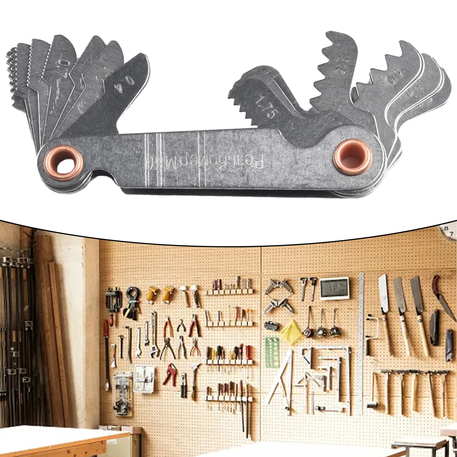 55/60 Degree Metric Inch Thread Plug Gauge Thread External Thread Pitch Gauges Measuring High Precision Lathe Tool Pitch Gauge