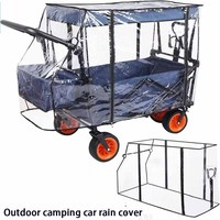 Outdoor Foldable Camper Trolley Rain Cover Transparent EVA Windproof Cover Dust Cover Raincoat Handcart 21\