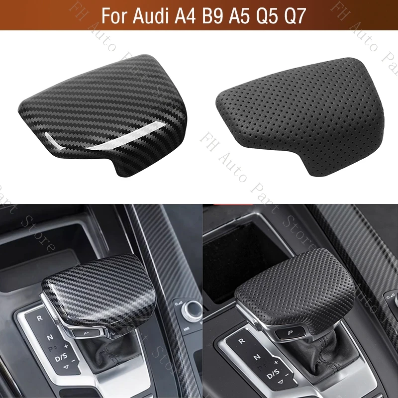 For Audi A4 B9 A5 Q7 Q5 S5 RS4 Car Gear Shift Knob Handball Lever Shifter Head Protective Decorative Cover Cap Lid