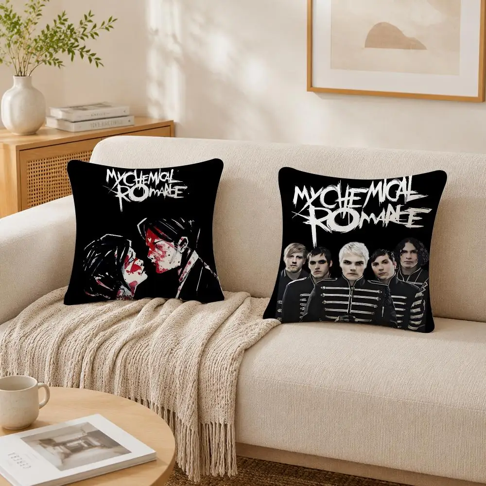 ROCK Band My C-Chemical Romance Cushion Cover Plush Decorative Pillow Case With Hidden Zipper Cutecore Room Decor For Home