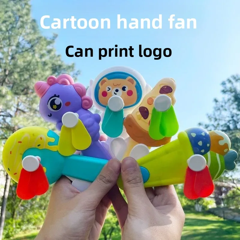 Summer Cute Cartoon Mini Handheld Small Fan Portable Suitable for Children and Adults Outdoor Camping Home Graduation Gift!