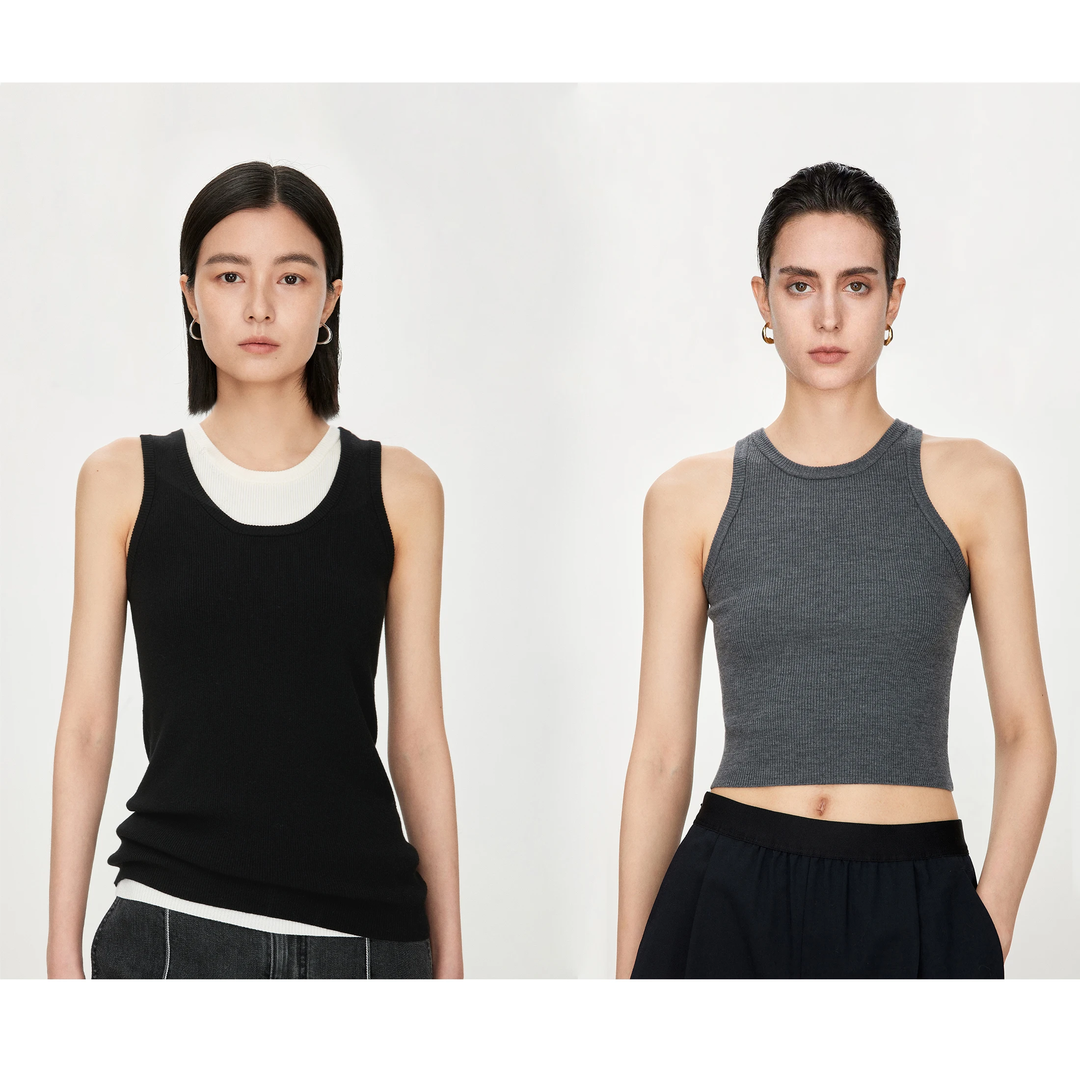 

CHICJOC Online Versatile Bestseller Ultra-Elastic Slimming Skin-Friendly Fine Wool U-Ne Vest Classic Workwear Vest