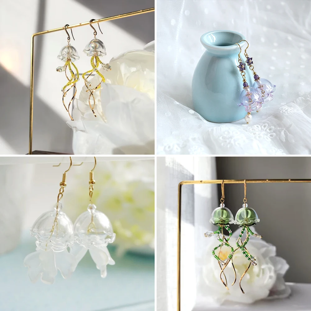 10 pezzi di perline di vetro cono fiore distanziatore allentato perline tappi ciondoli per creazione di gioielli accessori per bracciali collana fatti a mano