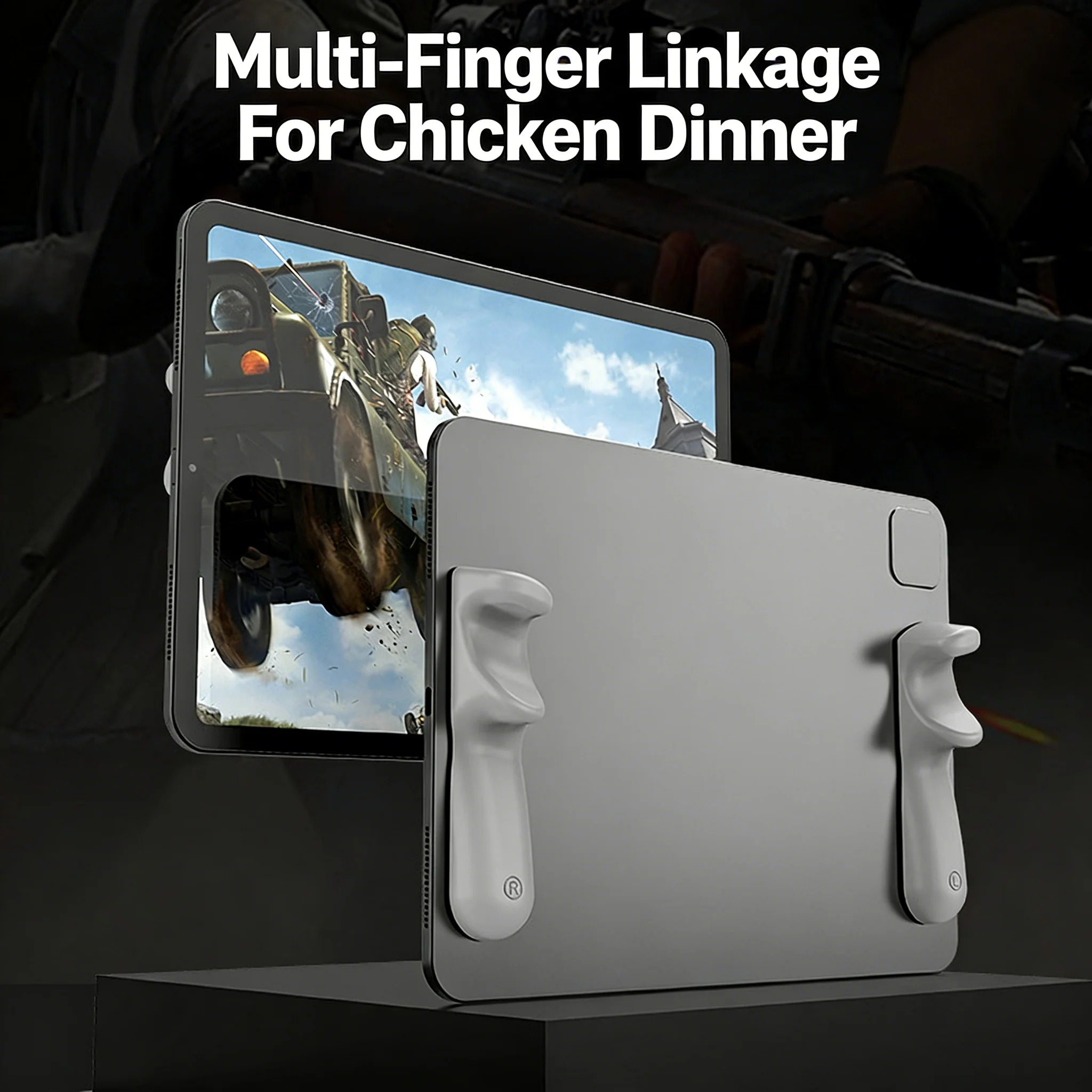 Poggiamano per impugnatura da gioco per tablet da 2 pezzi per iPad PUBG Mobile Controller in silicone antiscivolo Gamepad Tablet Maniglia da gioco portatile Assist