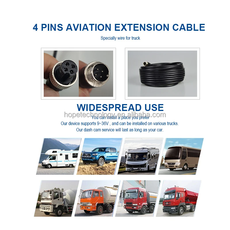HOPE 4-8 قناة 3G 4G GPS WIFI ADAS DSM شاحنة حافلة MDVR 1080P H.265 نظام مراقبة القيادة DVR المحمول لإدارة أسطول السيارة
