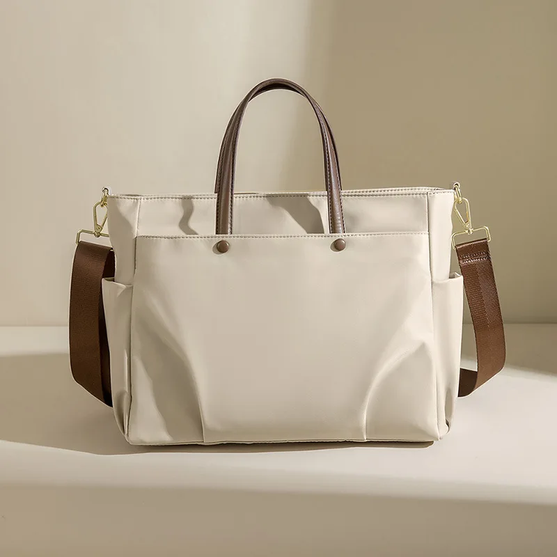 16 Inch Computer Bag Women's New Business Shoulder Bag Oblique Span Large Capacity Portable Oxford Cloth Waterproof File Bag