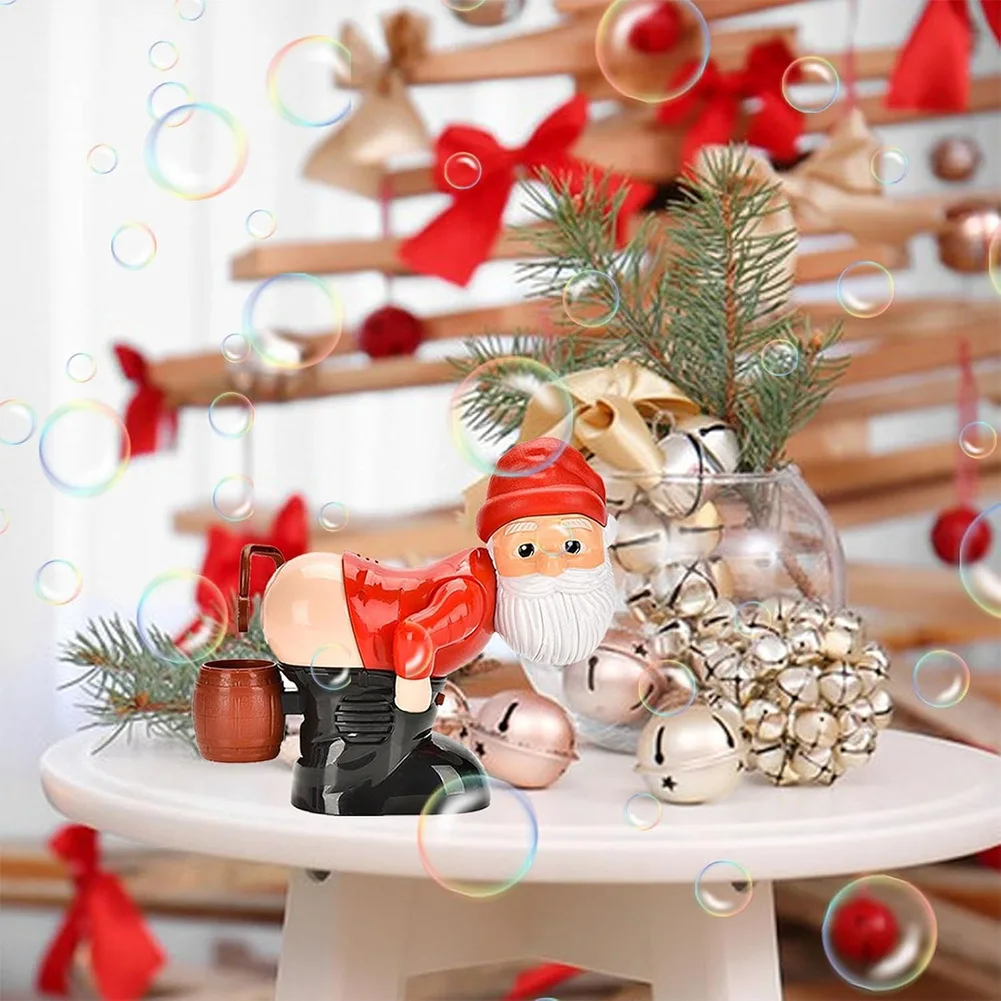 Kerstman Bubble Machine Grappige Bellenblazer met 60 ml Oplossing Automatische Scheet Bellenblazer Speelgoed Bubble Maker Speelgoed Feestartikelen