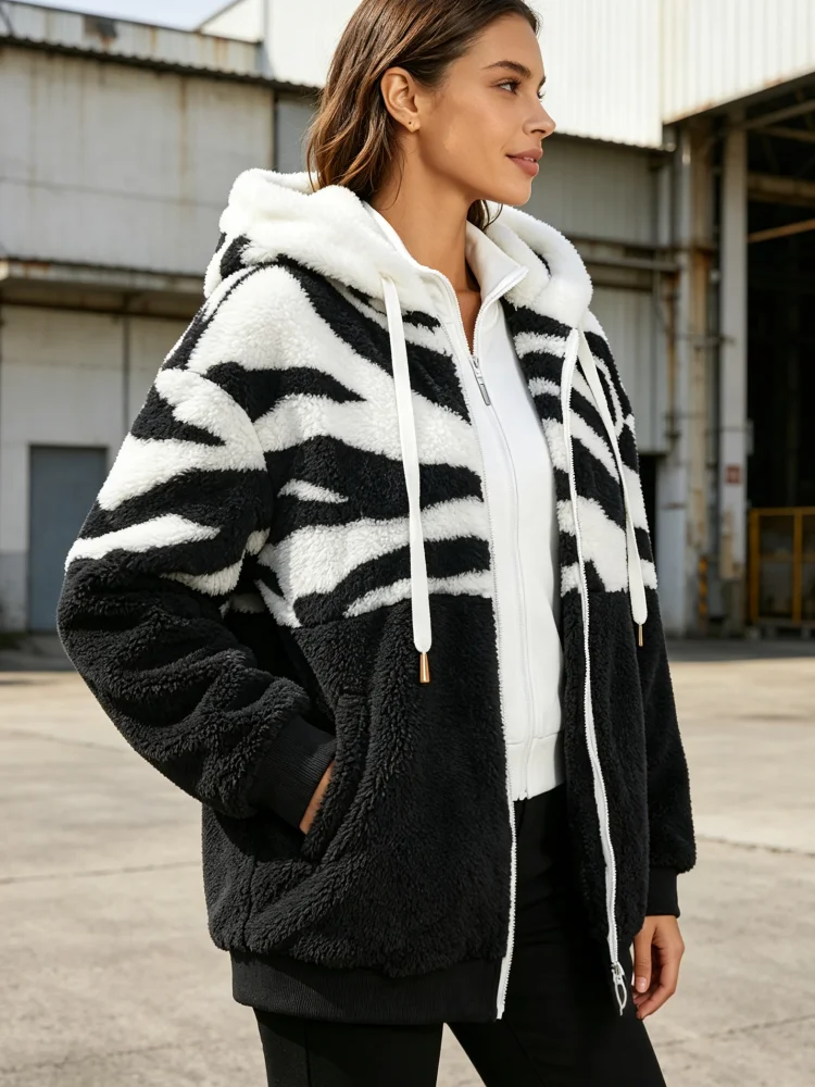 Veste à capuche en sherpa pour - Sherpa Jacket Fleece avis et prix