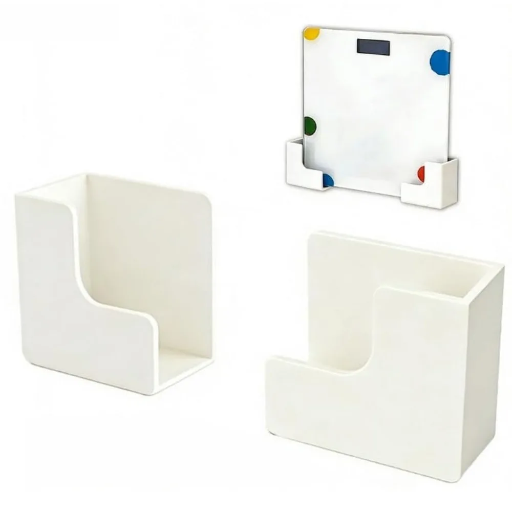 2PCS heavy-duty wall mounted scale storage racks, weight scale bracket storage box, bathroom digital scale storage rack
