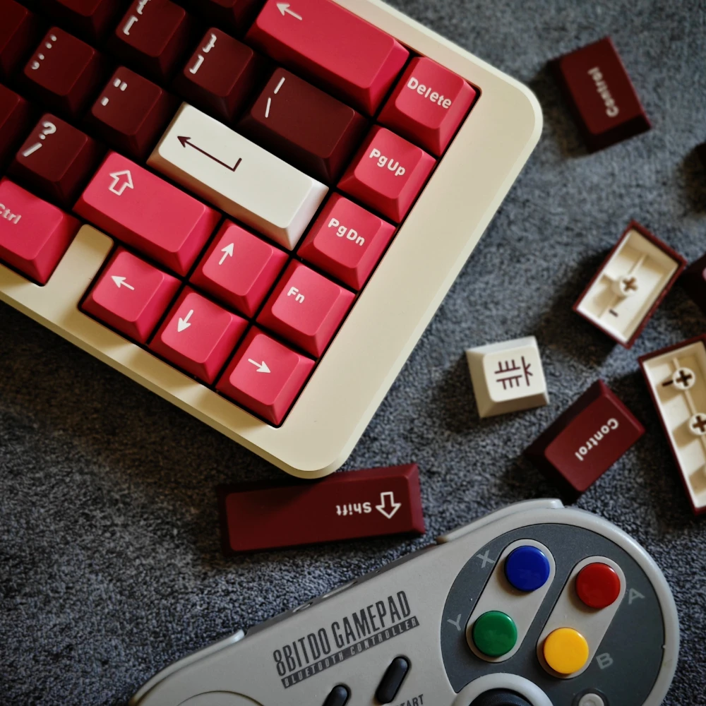 ECHOME Gold Velvet Cake Theme Keycap Set ABS Custom Keyboard Cap Cherry Profile Key Cap per accessori per tastiera meccanica regalo