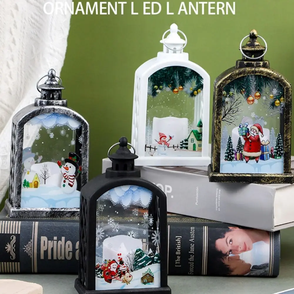 

Creative Arch Christmas Wind Lamp Santa Christmas Tree Christmas Hanging lamp Elk deer LED Electronic Candle Lantern Kid Gift
