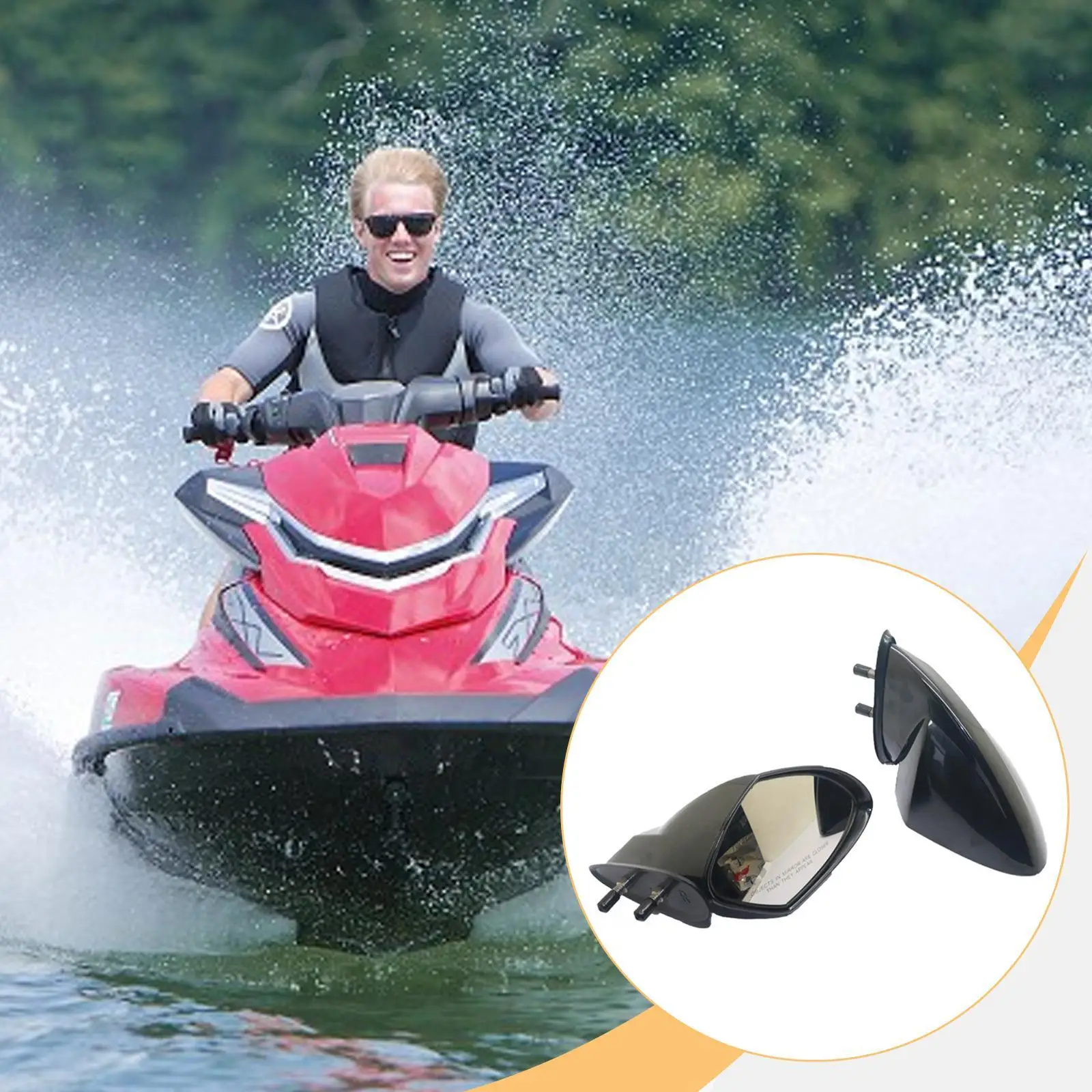 

Motorboat Rear View Mirrors for Yamaha Waverunner VX110 Sport Cruiser
