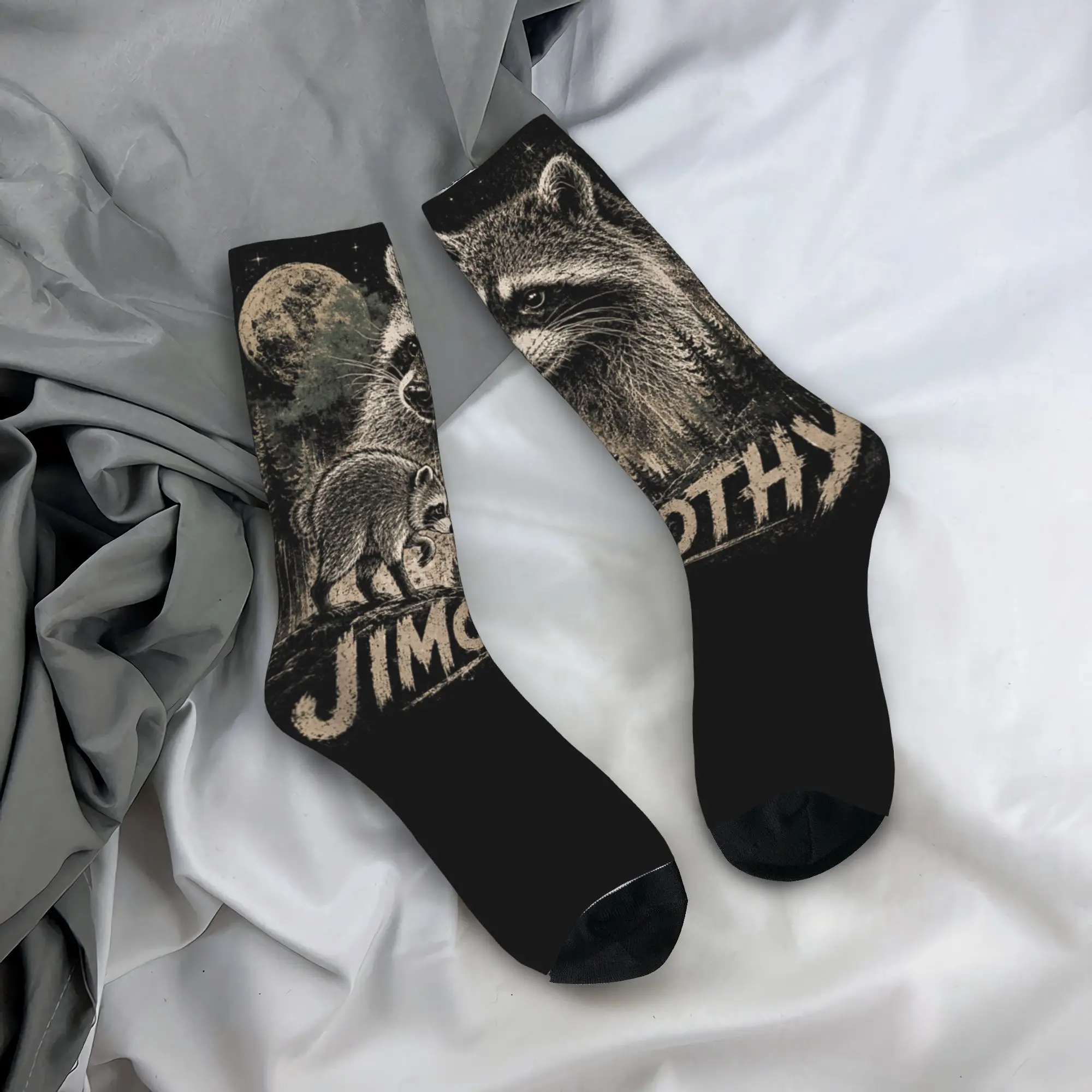 Vintage Bootleg Jimothy Moonlit Forest Meme Socks  Design Stockings Anti-Slip Women Men Socks Breathable Autumn Outdoor Socks