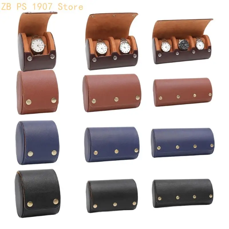 

Leather Watch Storage Case Handmade Wristwatch Holder Women Accessory Organiser 55KA