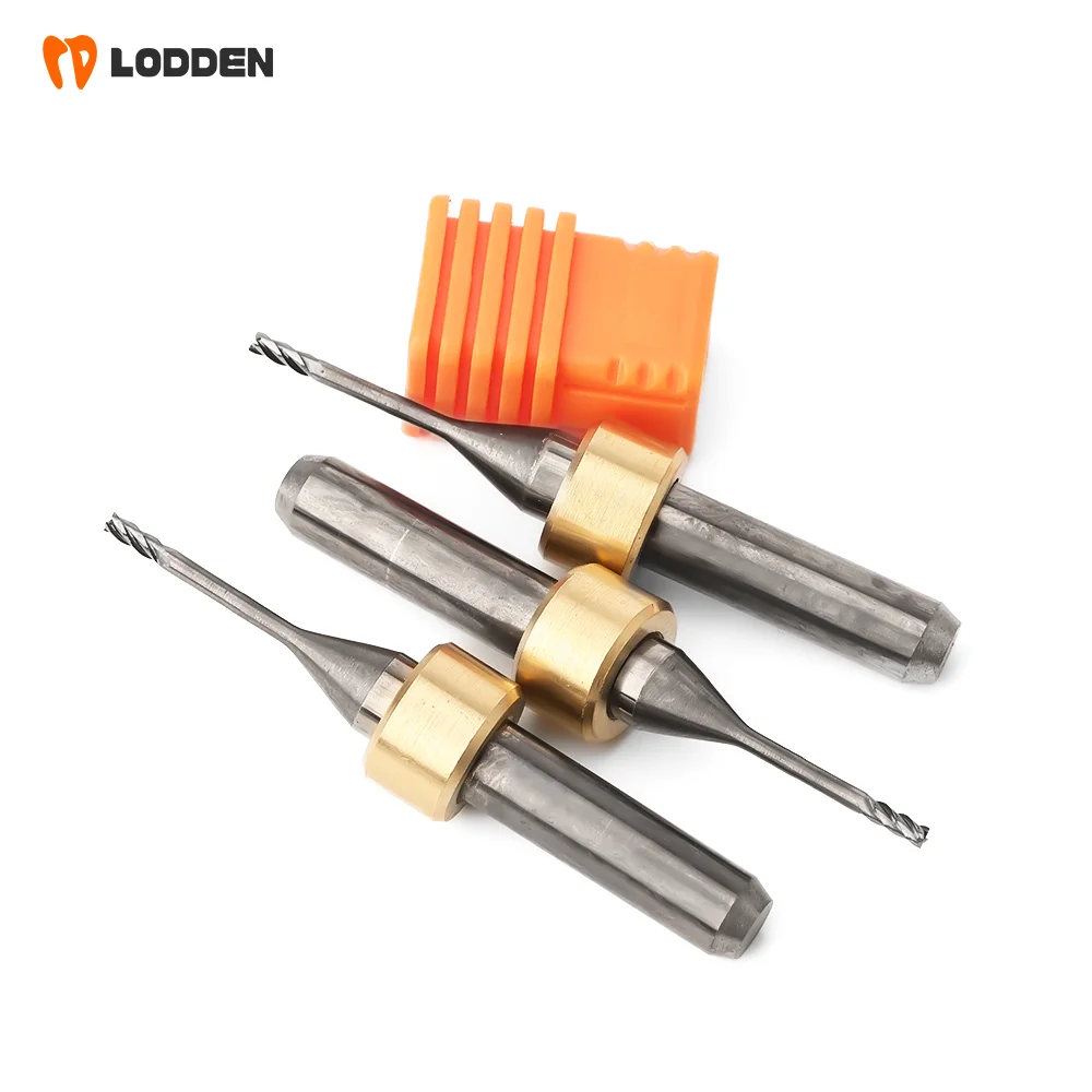 Frese per fresatura dentale Imesicore 350i per punta a sfera per molatura in metallo/estremità piatta/punto per foro D6 Gambo Materiali per laboratorio odontotecnico per CAD CAM