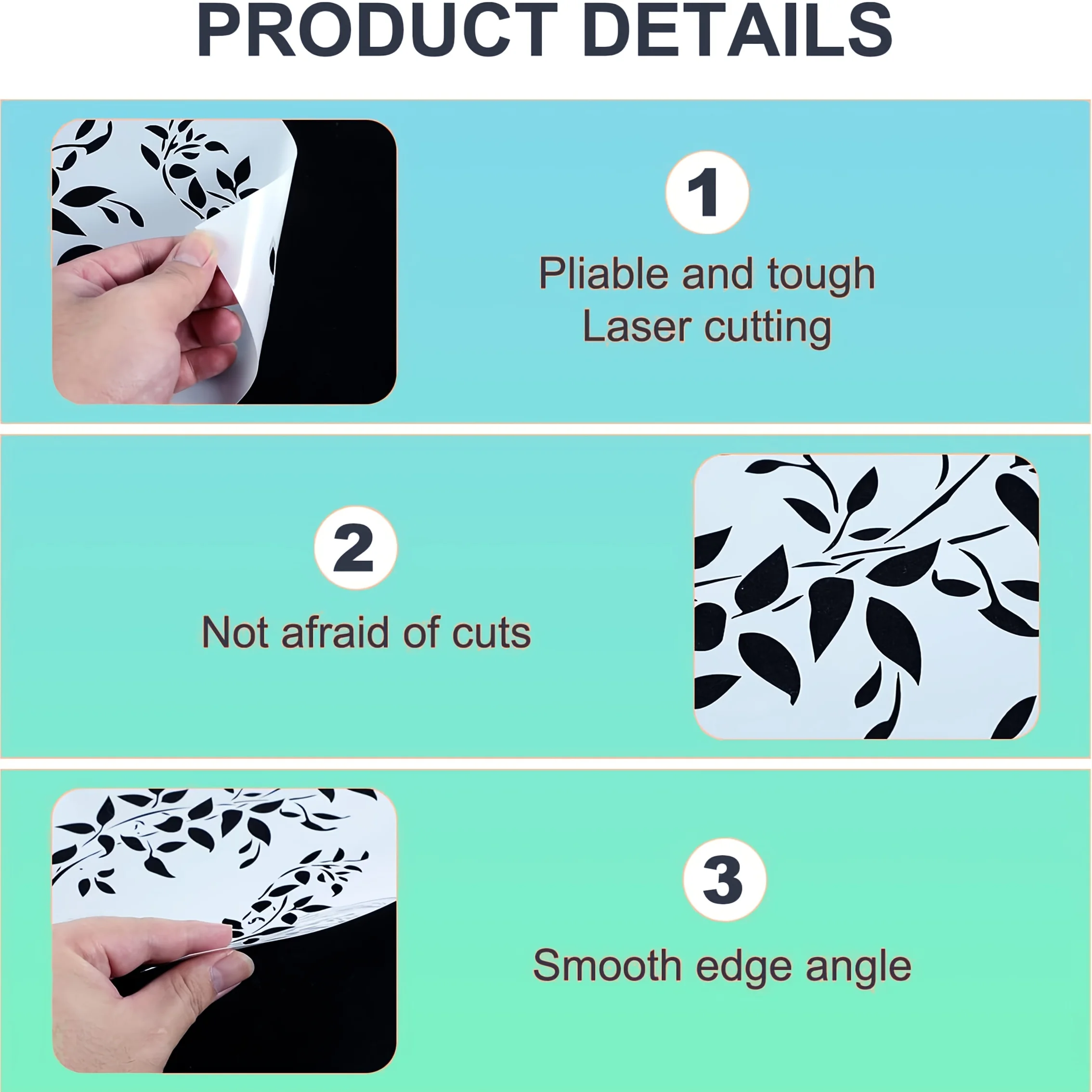 "استنسل كرمة كبير مقاس A4 قابل لإعادة الاستخدام لفن الحائط والعلامات الخشبية ولوحة الأثاث - قالب حرفي لديكور المنزل بنفسك (8.3 × 11.7 بوصة)"