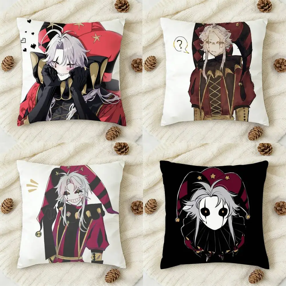 

Pierrot Double-sided Printed Square Decorative Cushion Cover for Sofa Living Room Home Decor