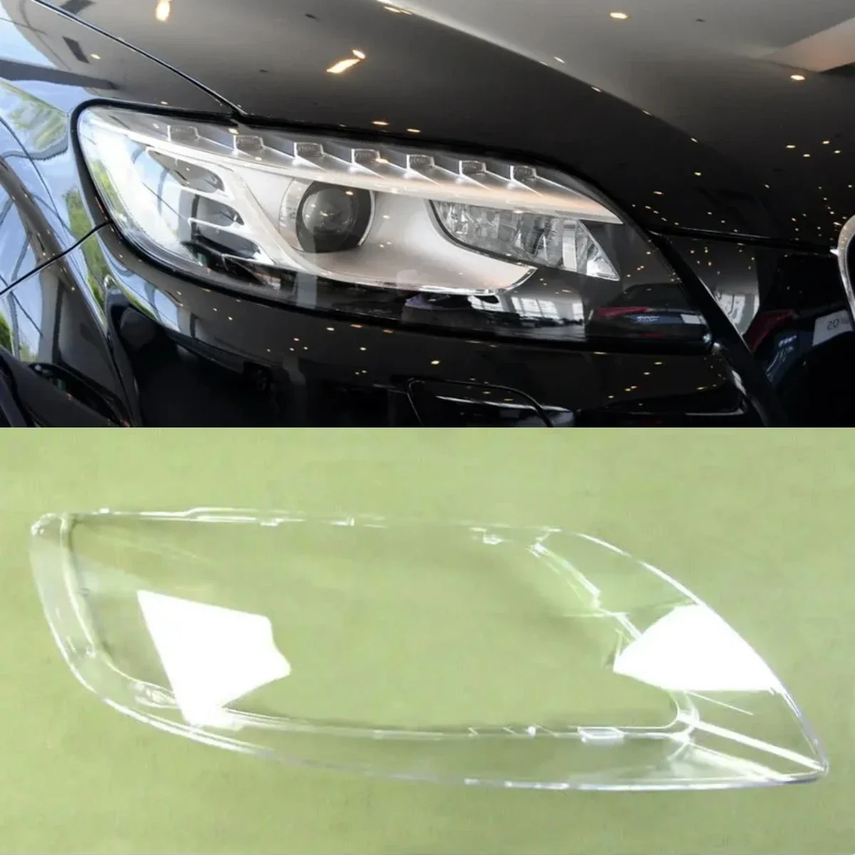 

For Audi Q7 Headlight Cover Headlamp Lamp Shell Lens Plexiglass Replace Original Lampshade 2010 2011 2012 2013 2014 2015