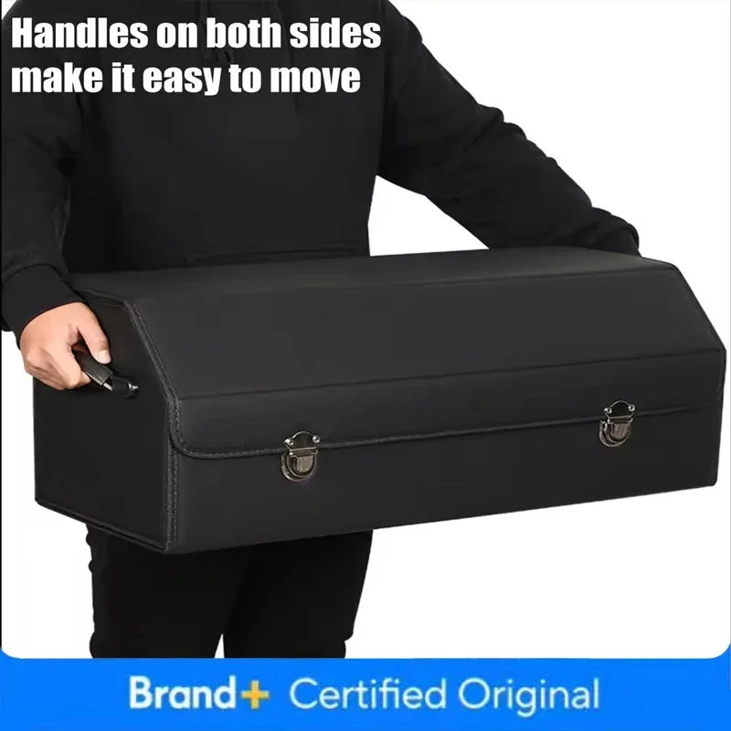 

Car Cargo Organizer Trunk Storage Organizer Car Waterproof Leather Container Folding Cargo Storage Box For SUV Sedan Amagi