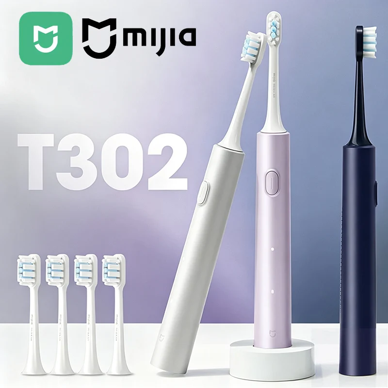 mijia電動ソニック歯ブラシt302-大人用-usb充電式-ipx8防水-4モード-ホワイトニング-電子歯ブラシ