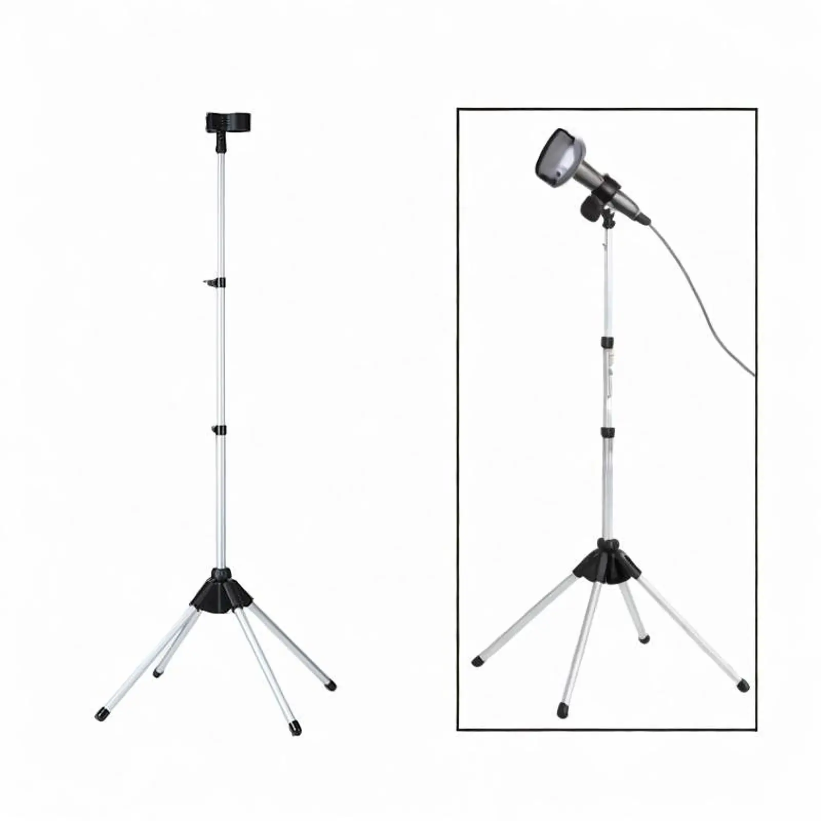 Metal Hair Dryer Stand Storage Rack Adjustable 75-150cm Lazy Holder for Blow Dryer Curly Hair Drying