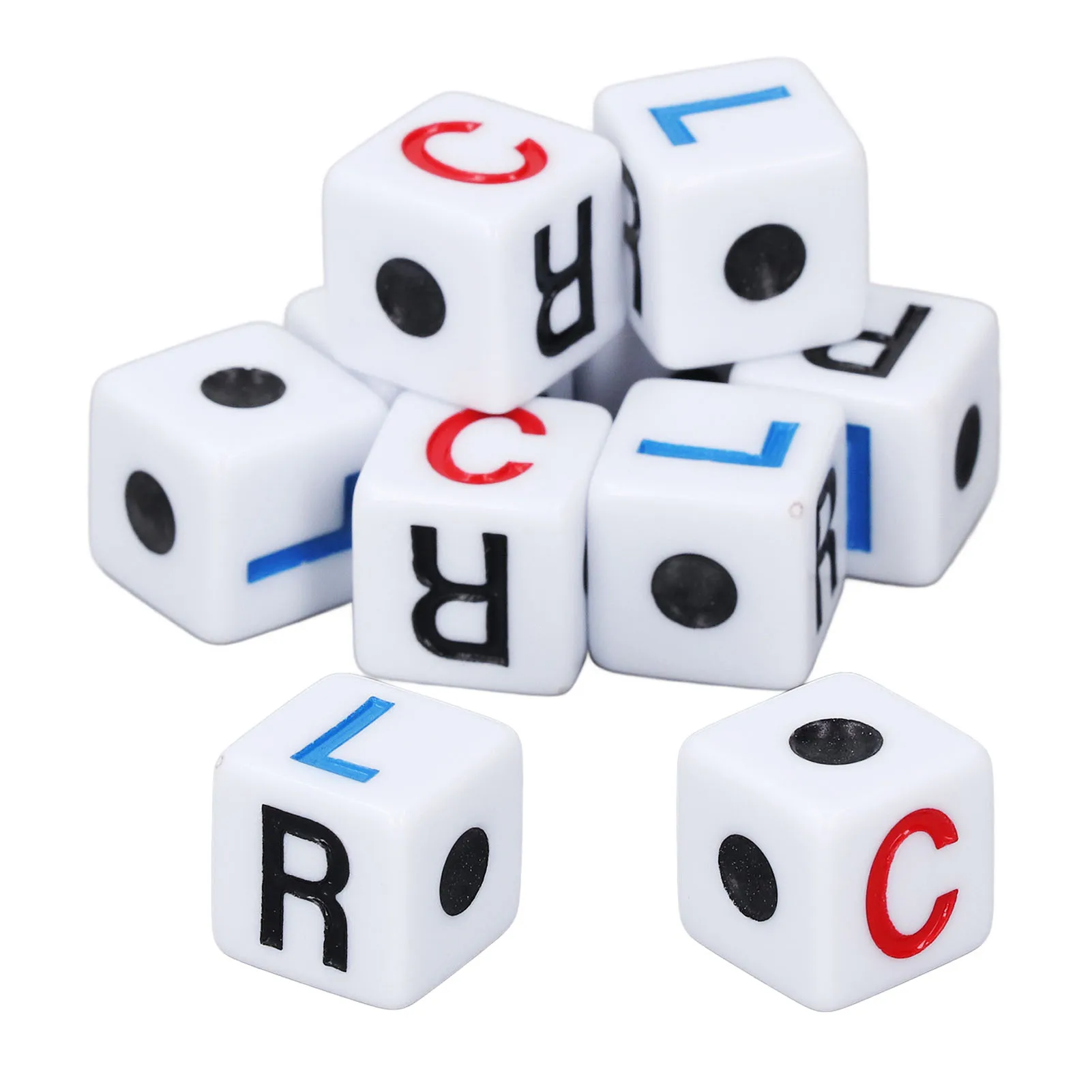 20pcs Left Right Center Dice Plastic Interesting Left Right Center Dice Game Set For Party Gatherings