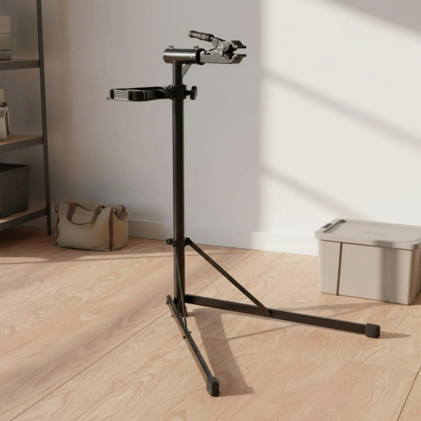 

Cycle Repair Stand Adjustable Height Cycle Maintenance Stand Bike Workstand Sturdy Duty Workshop Equipment With Tool Tray