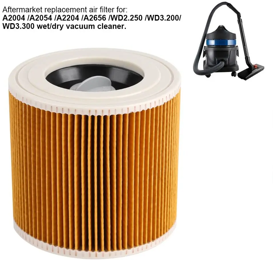 air dust filters for Karcher Vacuum Cleaners parts Cartridge HEPA Filter WD2250 WD3.200 MV2 MV3 WD3 karcher filter parts