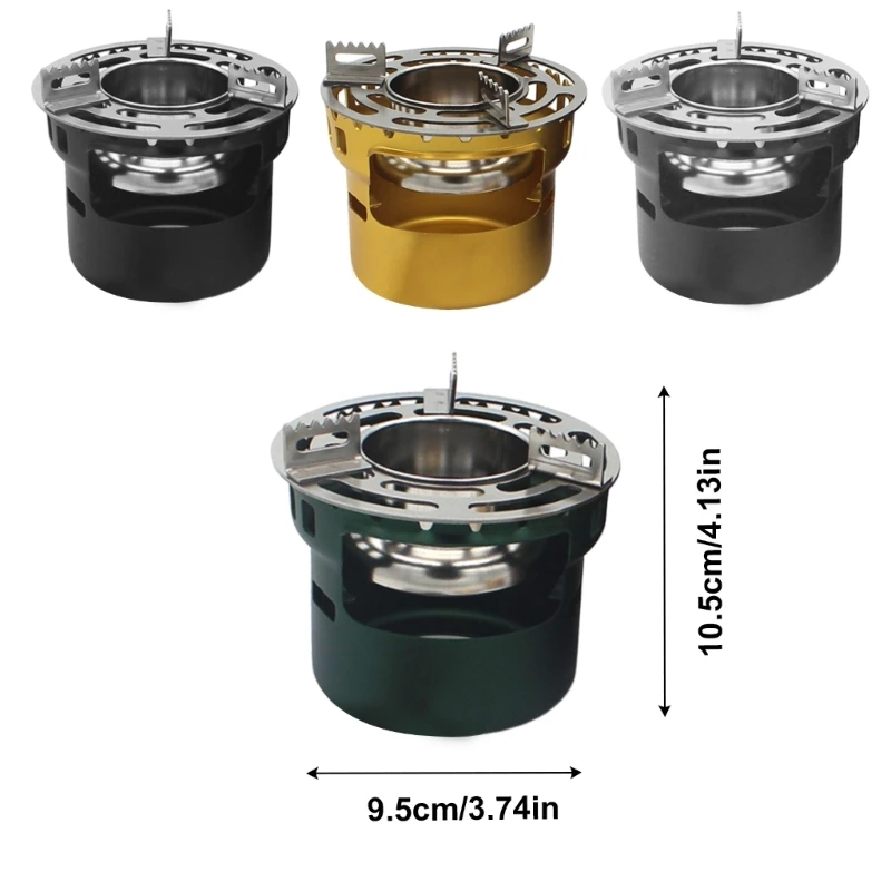 Estufa de campamento a prueba de viento para exteriores, peso ligero, quemadores de estufa de alcohol líquido pequeños, hornos de cocina para Picnics al aire libre