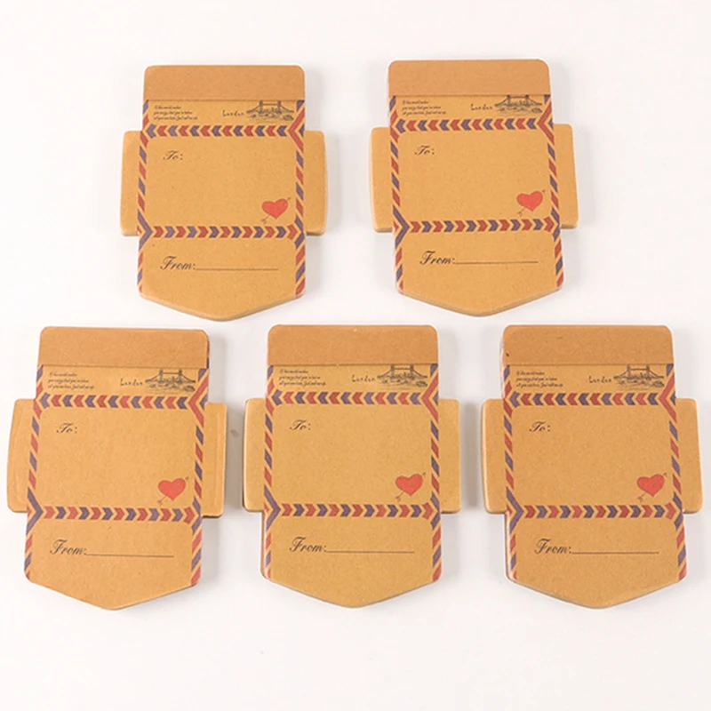 

Vintage Mini Envelopes Creative Retro Kraft Pocket Envelopes Kawaii Memo Pads Wedding Party Postcards Invitation Card Cover
