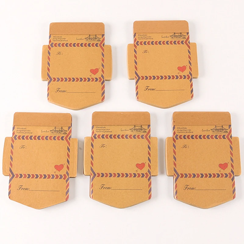 Vintage Mini Envelopes Creative Retro Kraft Pocket Envelopes Kawaii Memo Pads Wedding Party Postcards Invitation Card Cover