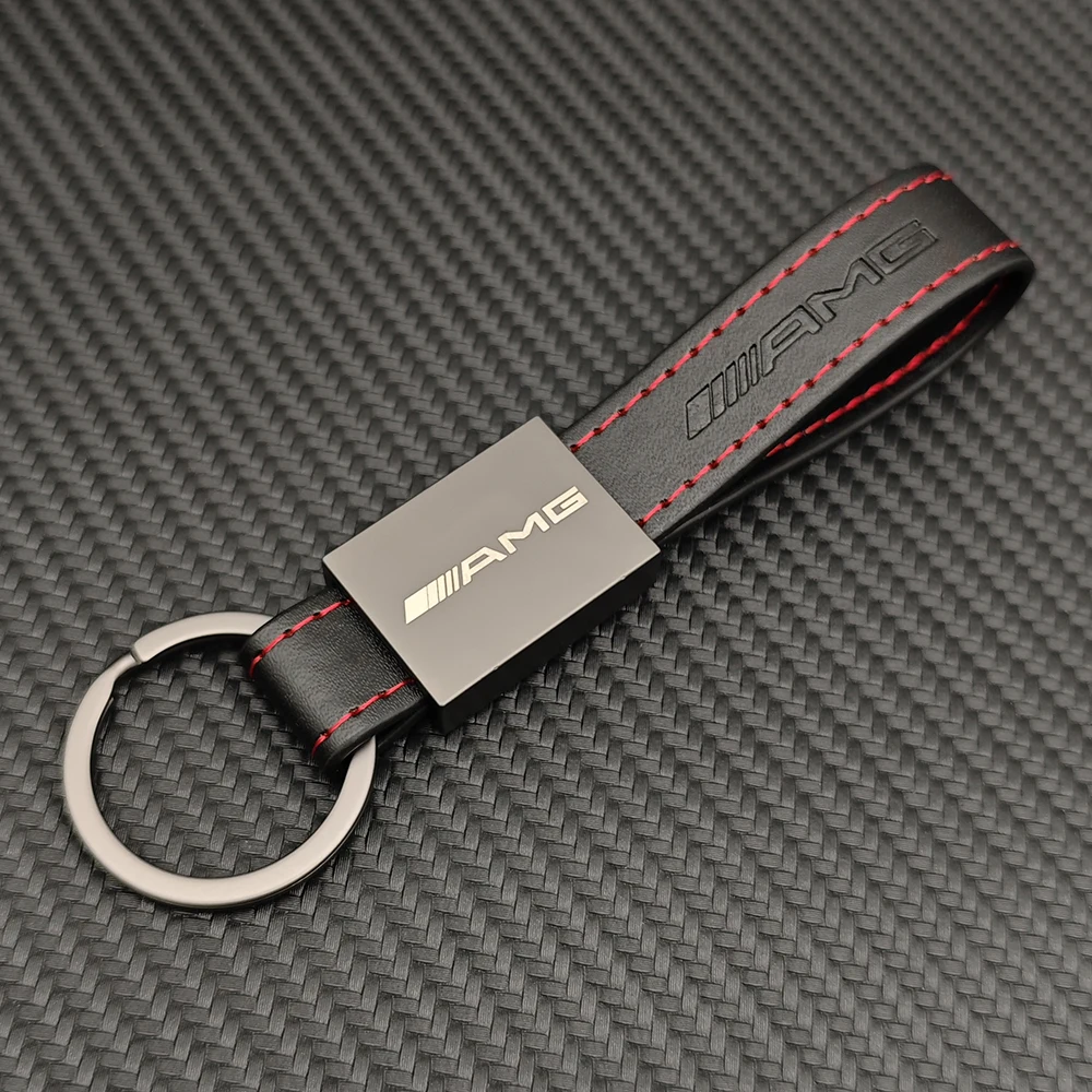 Nuevo llavero de cuero de lujo para coche con logotipo para Mercedes Benz AMG W206 W204 W205 W212 W213 W221 W222 W223 W251 W464 Accesorios