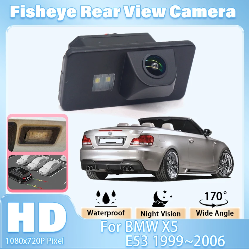 

HD CCD 170° ° Ночное видение для BMW X5 E53 1999 2000 2001 2002 2003 2004 2005 2006, камера заднего вида для автомобиля, высокая RCA