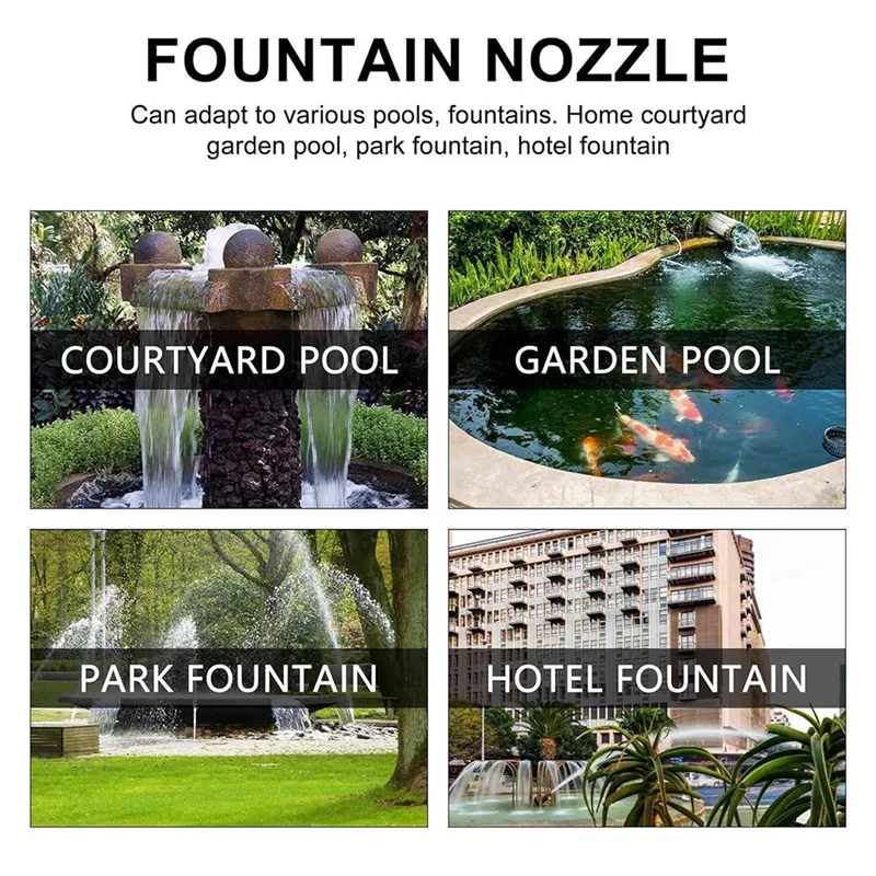 MAKE-12Pcs 1/8 นิ้วทองเหลือง Gushing สเปรย์น้ําพุหัวฉีด Universal ม่านน้ําหัวฉีดภูมิทัศน์น้ําพุตกแต่ง