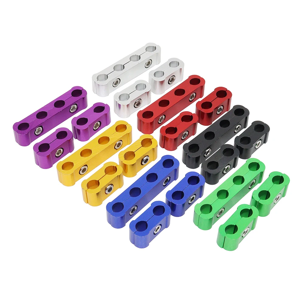 3pcs Car Spark Plug Electrical Wire Clamp Kit For 8mm 9mm 10mm Purple Black Red Golden Silver Blue Green