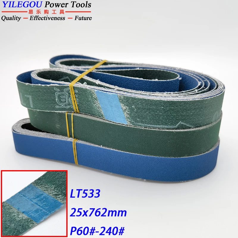 5 szt. Taśma szlifierska z cyrkoniami i tlenkiem glinu o wymiarach 25 x 762 mm. Taśma ścierna metalowa 1" x 30" do szlifierki taśmowej 762 x 25 mm z P60-240 #