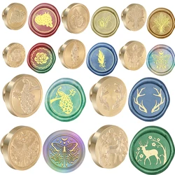 Peacock Lemon Strawberry Deer Bell Paddy Plume Removable Wax Seal Stamp Heads For Greeting Card Invitation Gift Parcel Decor