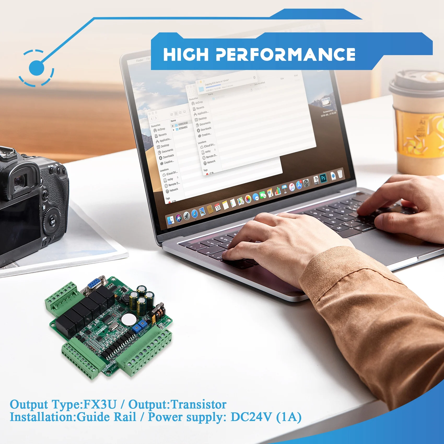 Stock Quantity High Speed With Analog Programmable Controller PLC Industrial Board