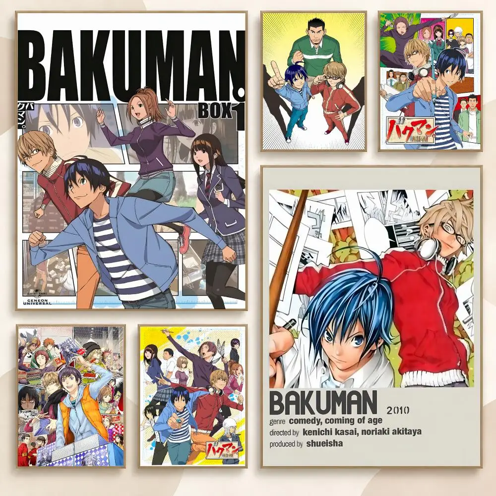 Bakuman Anime Manga Series 90s Retro Classic Fan Visual Poster Contemporary Wall Art Print for Bedroom & Living Room, Unframed