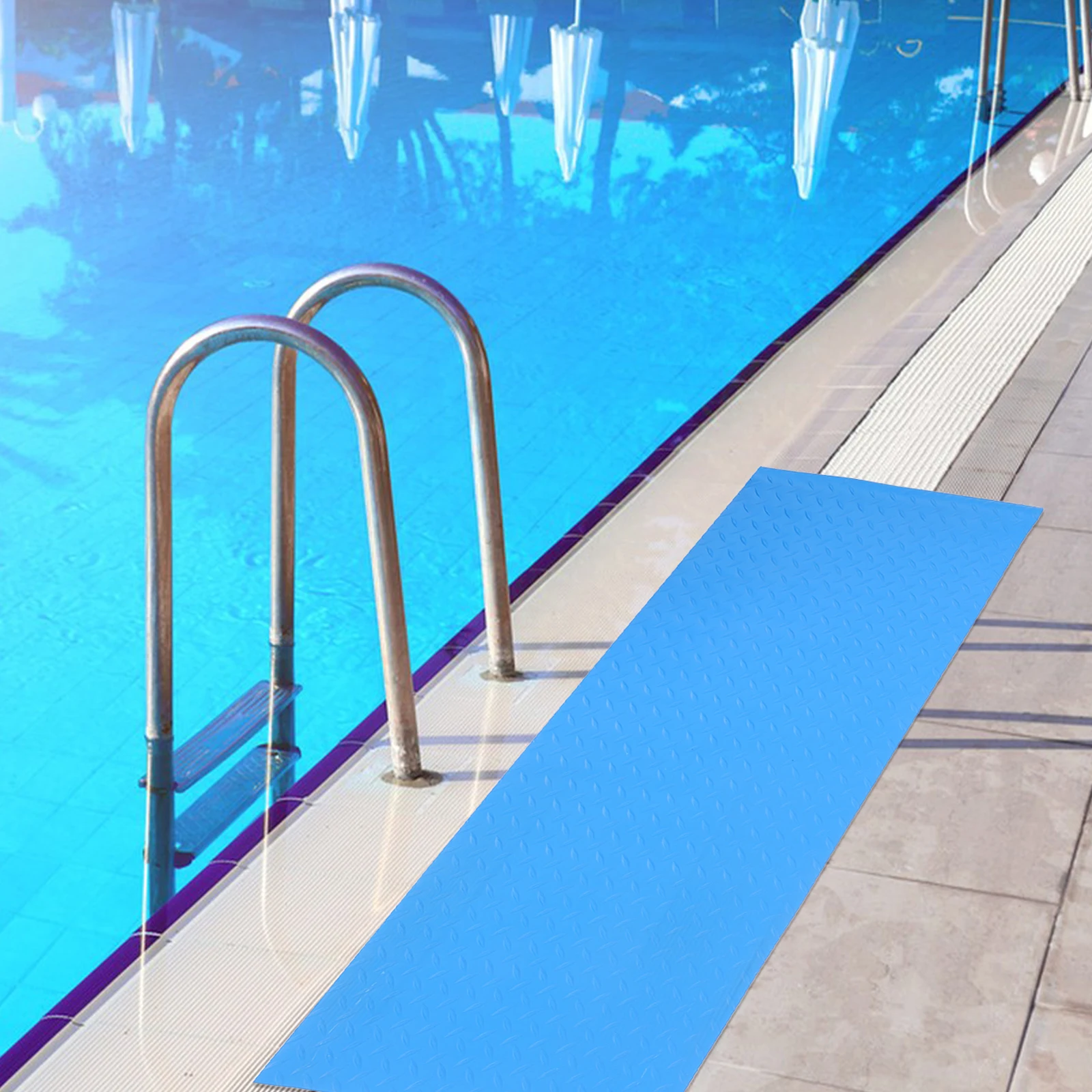 

Pool Ladder Mat Large Non-Slip PVC Anti-Skid Protective Swimming Pool Step Mat Safety Cover PVC Ladder Pad Step Non-Slip Pad