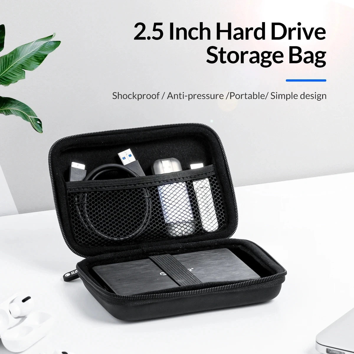 ORICO PHB 2.5 inch Portable Hard Drive Carrying Case HDD Storage Bag for HDD SSD USB Cable Card Reader