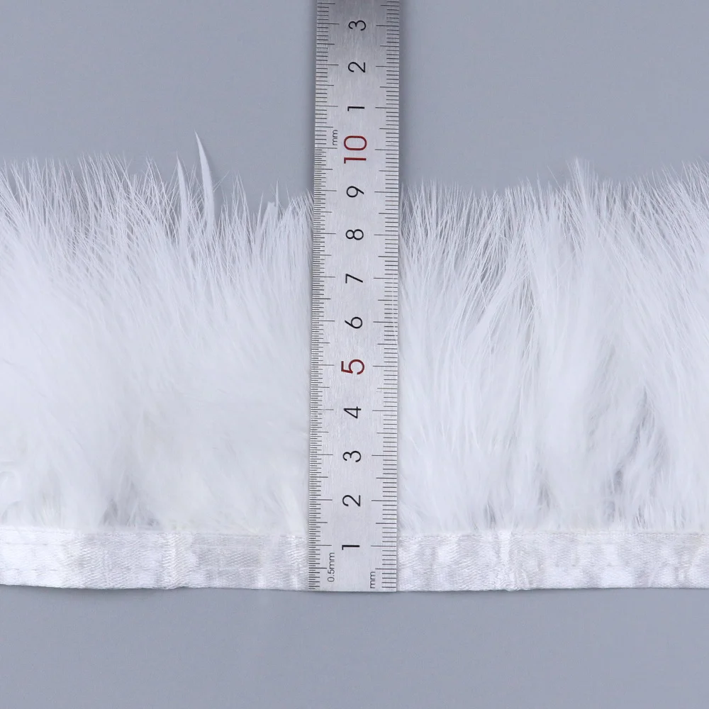 1 M Colorful Marabou Feathers Trim Fringe Wedding dress Sewing Decoration 8-10CM Soft Feather Ribbon Crafts Plumes Accessories