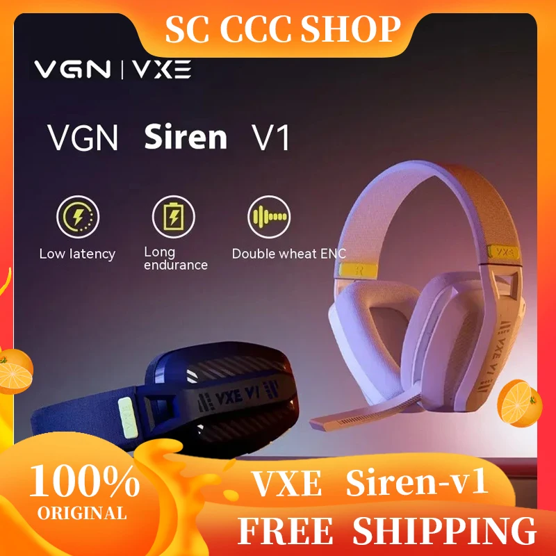 VGN Siren V1 سماعة الألعاب بلوتوث 5.3/2.4G ثنائي الوضع خفيف الوزن سماعة مع ميكروفون الكمبيوتر Esports سماعة الهدايا #1