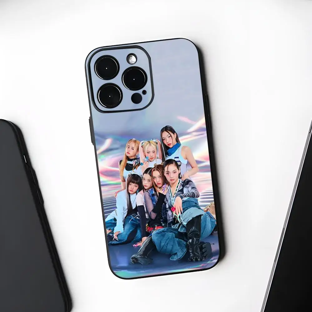 Популярный чехол для телефона Kpop XG Girl черный мягкий Iphone 16 15 14 13 11 12 Pro Max Xr X Xs 8 7 Фото №4