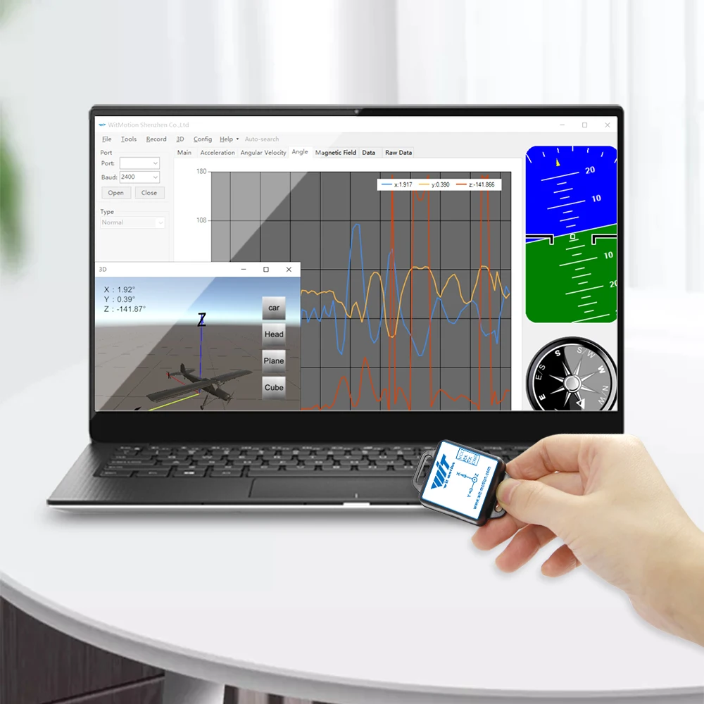 WT901C High Accuracy 3 Axis   Tilt Angle Accelerometer Gyro Gyroscope Magnetic Field Vibration Measuring Sensor TTL/RS232