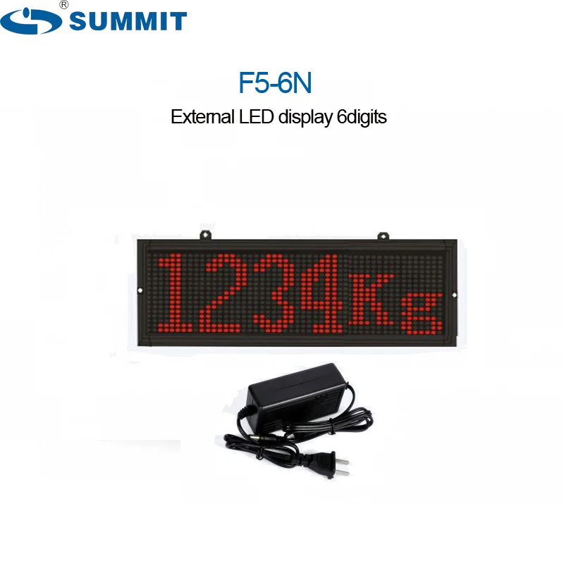 SUMMIT Pantalla LED grande de 6 dígitos en rojo para indicar cargas elevadas de grúa y polipasto para operadores