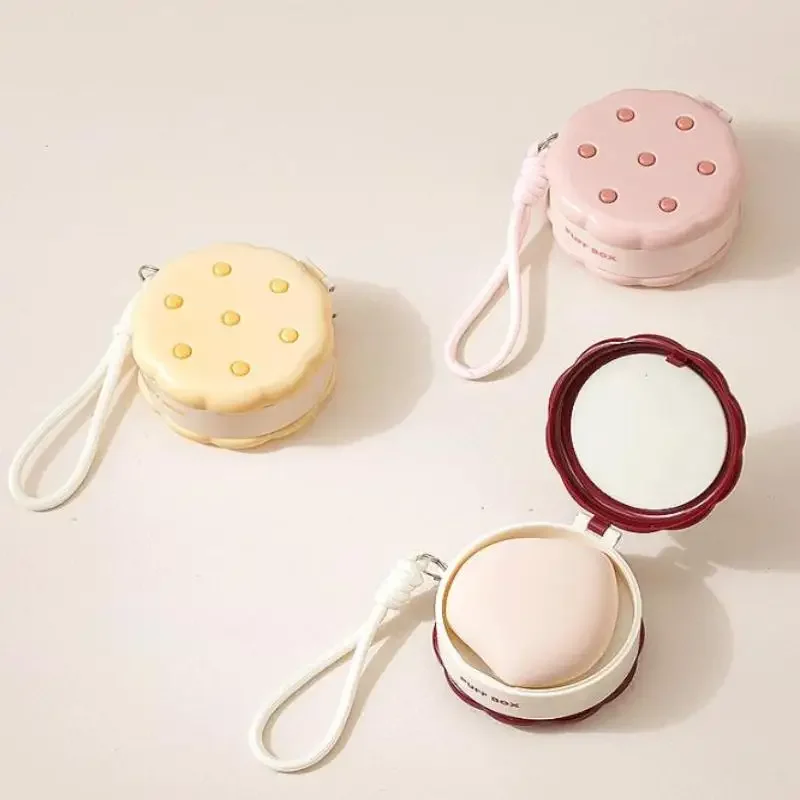 1 stks Cookie Vorm Dubbellaags Poederdons Storae Box Veilig Materiaal Multifunctionele Cosmetische Opbergdoos Stofdichte Box Organizer