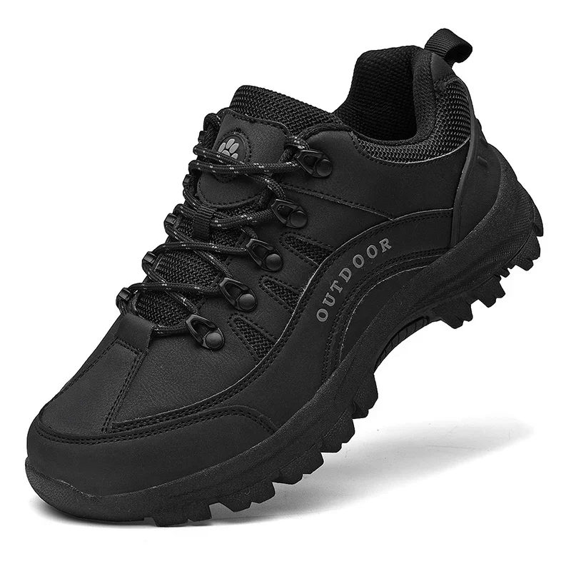 

Outdoor Hike Sneakers High Quality Leather Trekking Shoes Non-slip Waterproof Men Hiking Shoes Climbing Camping Mens Sneakers